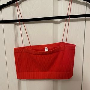 Urban Outfitters red thin strapped crop top